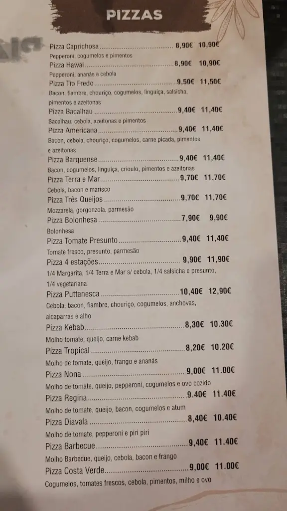Menu_Pizzaria Tio Fredo_Ponte da Barca_immagine_1