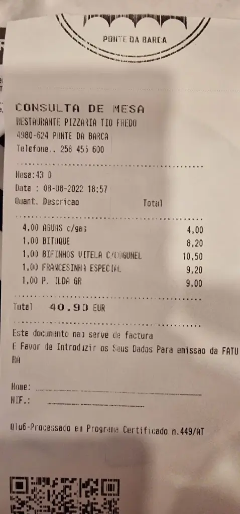 Ying Hau_Pizzaria Tio Fredo_Ponte da Barca_recensione