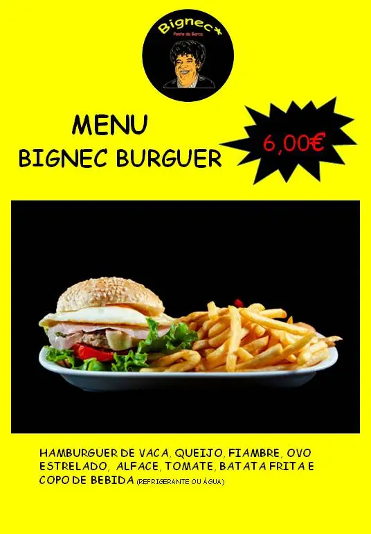 Menü_Restaurante BIGNEC - Café, Snack bar_Ponte da Barca_Bild_1