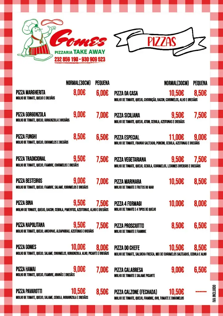 Menu_Pizzaria Take Away Gomes_Campo de Besteiros_immagine_2