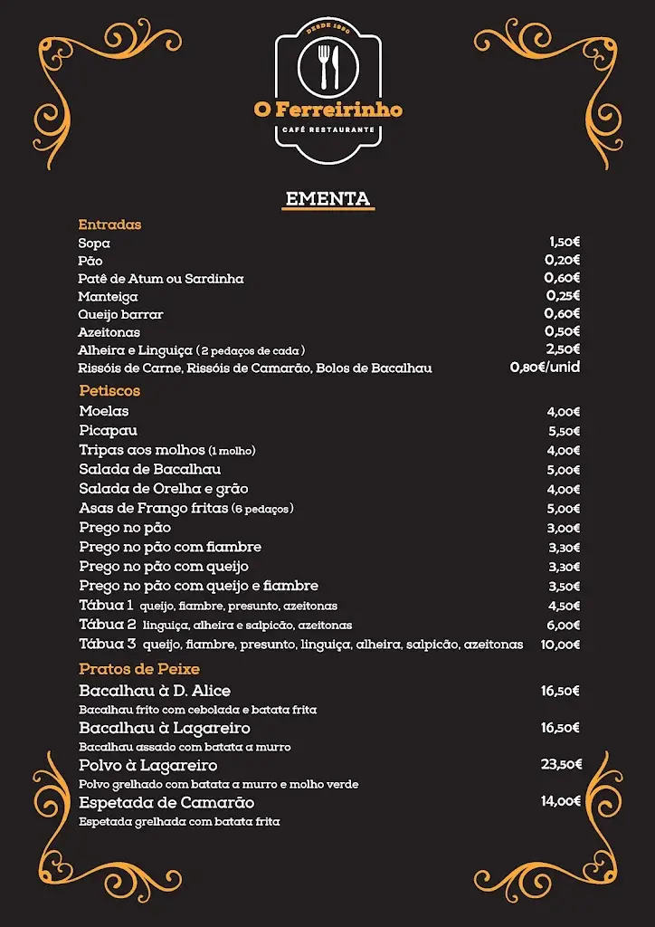 Menu_O Ferreirinho_Vila Pouca de Aguiar_immagine_1