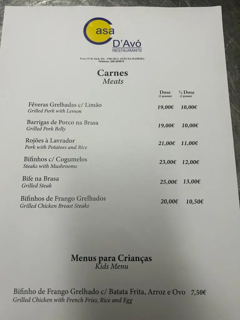 Menu_Casa da Avó_São João da Madeira_immagine_2