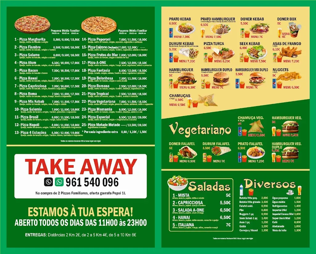 Menu_A-one Pizzaria Valpacos_Valpaços_image_1
