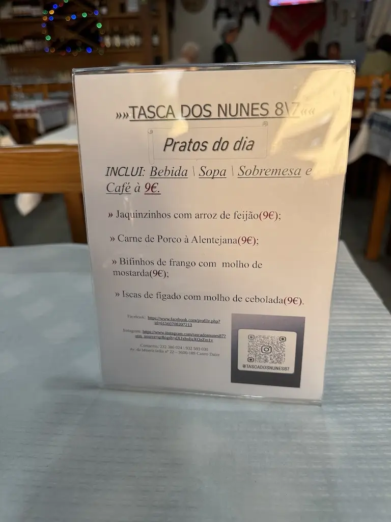 Menu_Tasca Dos Nunes 8/7_Castro Daire_image_1