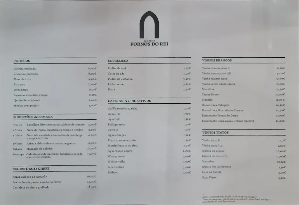 Menu_Taberna Fornos do Rei_Penedono_immagine_1