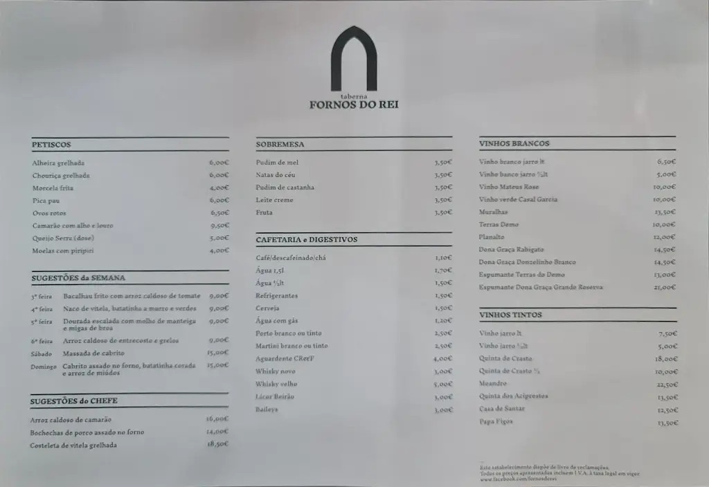 Menu_Taberna Fornos do Rei_Penedono_immagine_2
