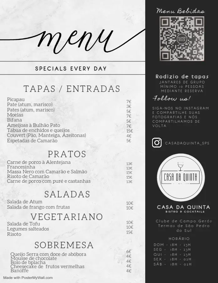 Menu_Casa da Quinta Restaurante Bistrô & Cocktail Bar_São Pedro do Sul_image_2