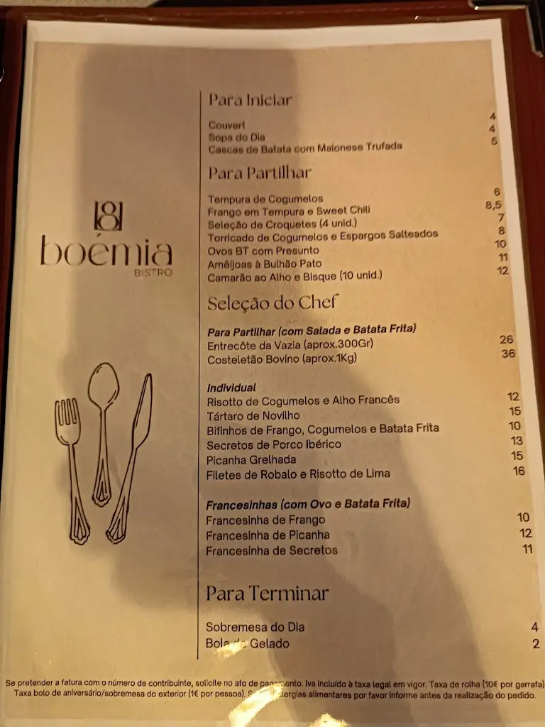 Menu_Boémia Bistro_Lamego_immagine_2