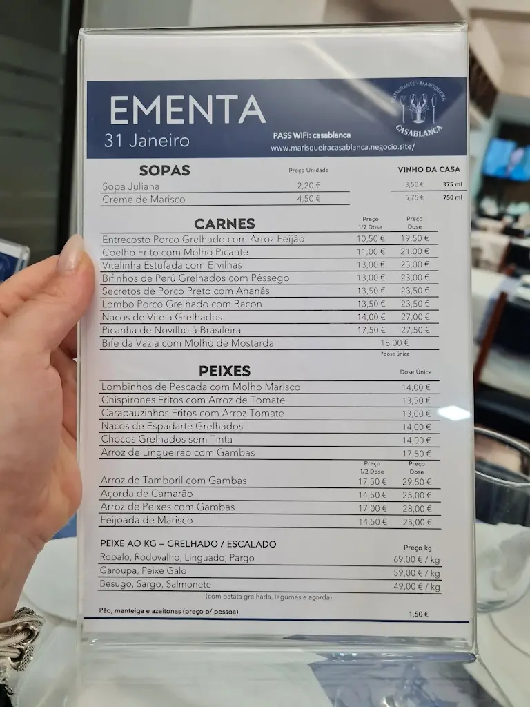 Menu_Marisqueira Casablanca_Viseu_image_1