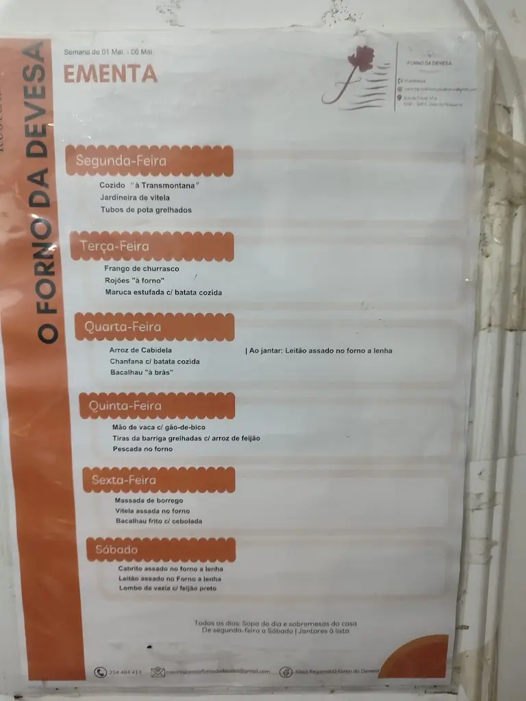 Menu_O Forno da Devesa_São João da Pesqueira_immagine_2