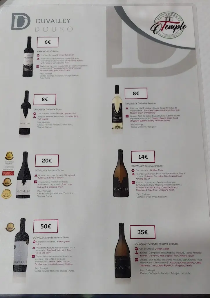 Menu_Restaurante O Templo_Penalva do Castelo_immagine_1