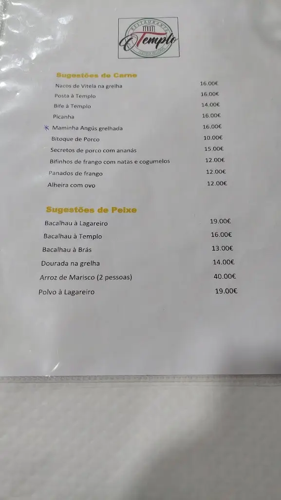 Menu_Restaurante O Templo_Penalva do Castelo_immagine_2