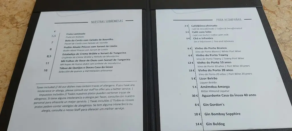 Menu_Restaurant @ Casa de Insua Hotel_Penalva do Castelo_immagine_1