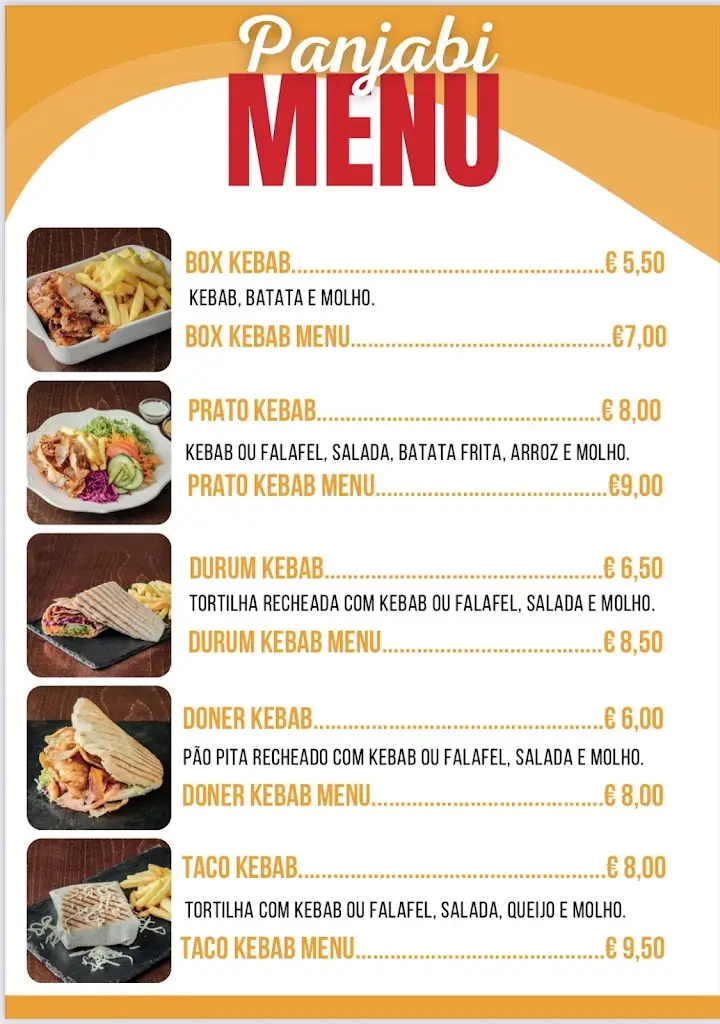 Menu_Panjabi kebab bar_Penalva do Castelo_immagine_1