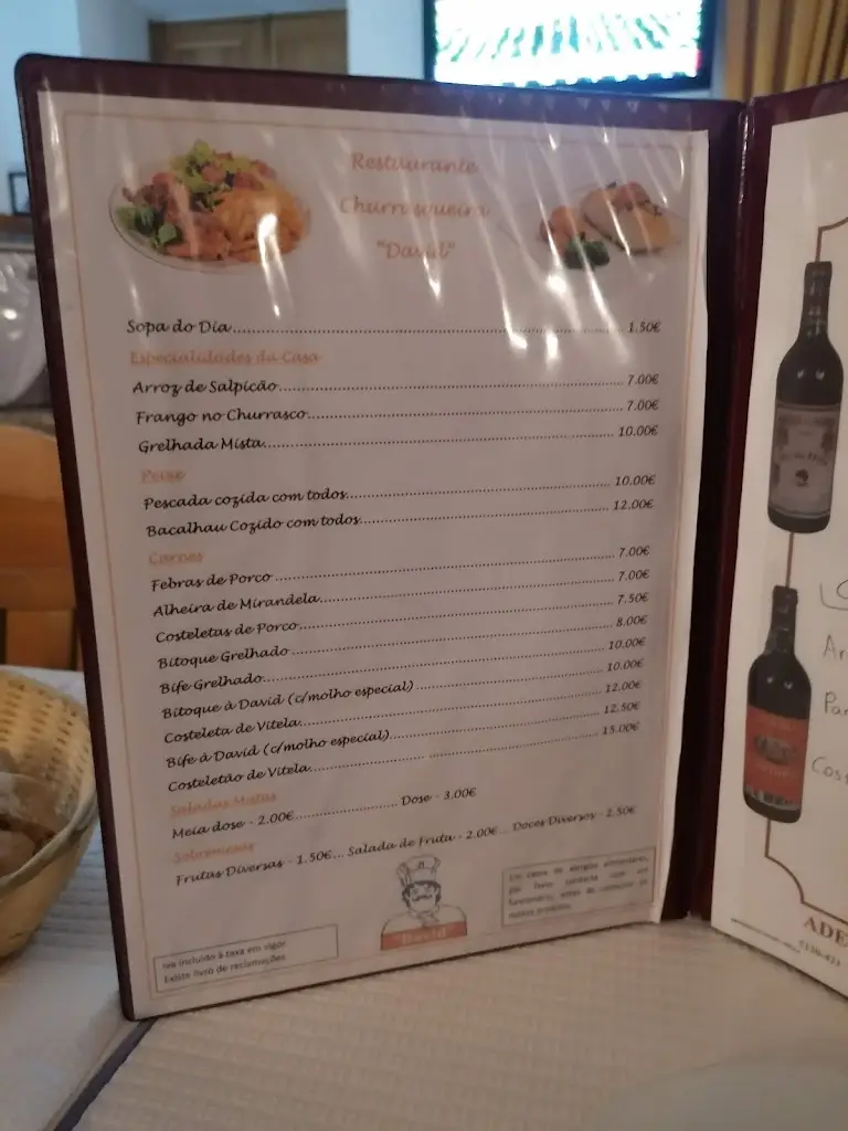 Menu_Restaurante David_Vila Nova de Paiva_immagine_1