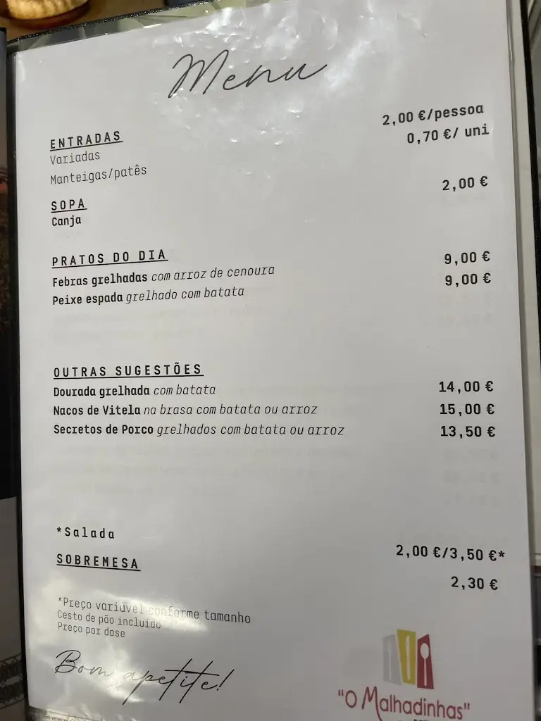 Menu_O Malhadinhas_Vila Nova de Paiva_image_1