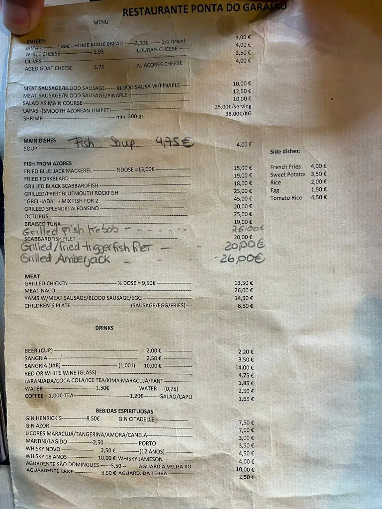 Menu_Restaurante Ponta do Garajau_Fenais da Ajuda_immagine_1