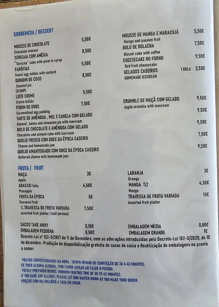 Menu_Restaurante São João_São João_immagine_3