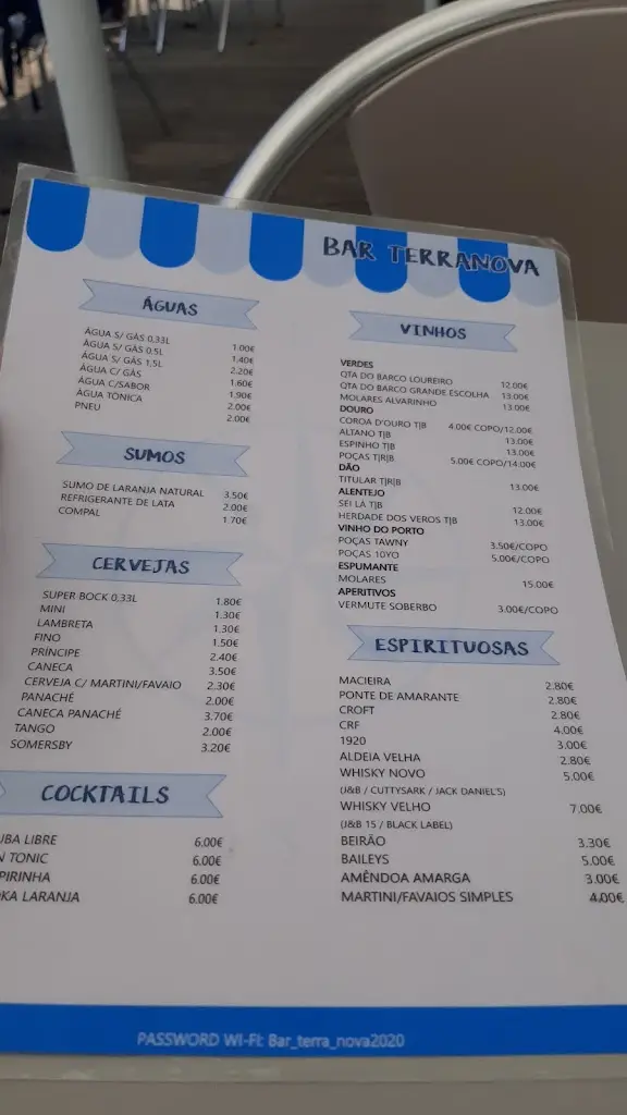 Menu_Bar Terra Nova_Vila Chã_image_4