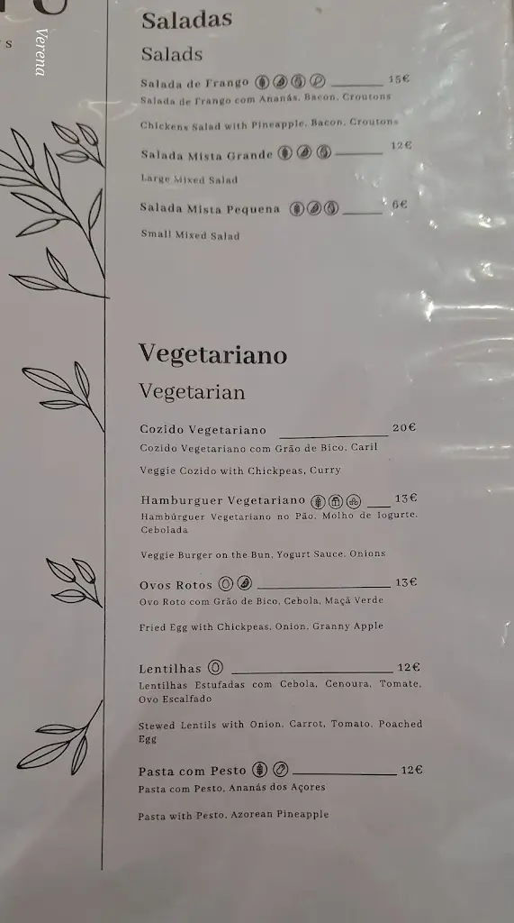 Menu_Restaurante Tony´s_Furnas_imagen_1