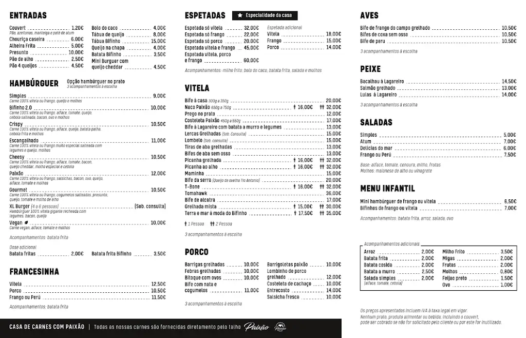 Menu_Bifinho SteakHouse - Restaurante Bar_Vagos_immagine_1