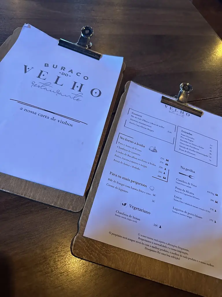 Menu_Restaurante Buraco do Velho_Vagos_immagine_2