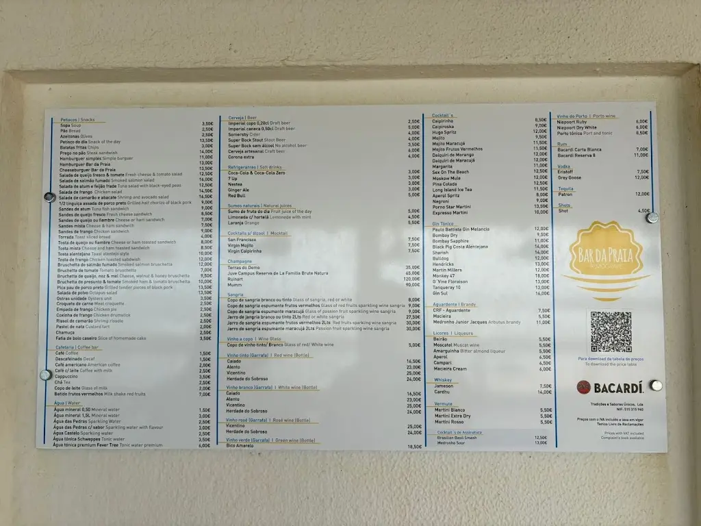 Menu_Bar da Praia do Almograve_Almograve_image_2