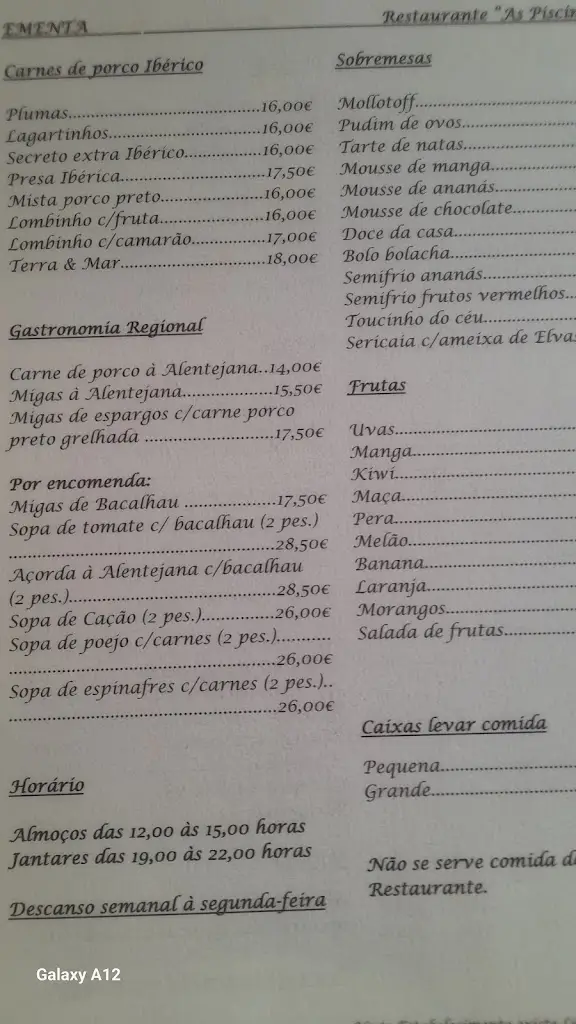 Menu_Restaurante As Piscinas_Aljustrel_immagine_1