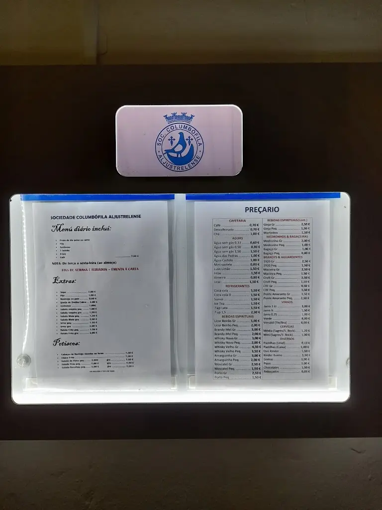 Menu_Associação Columbófila Aljustrelense_Aljustrel_immagine_2