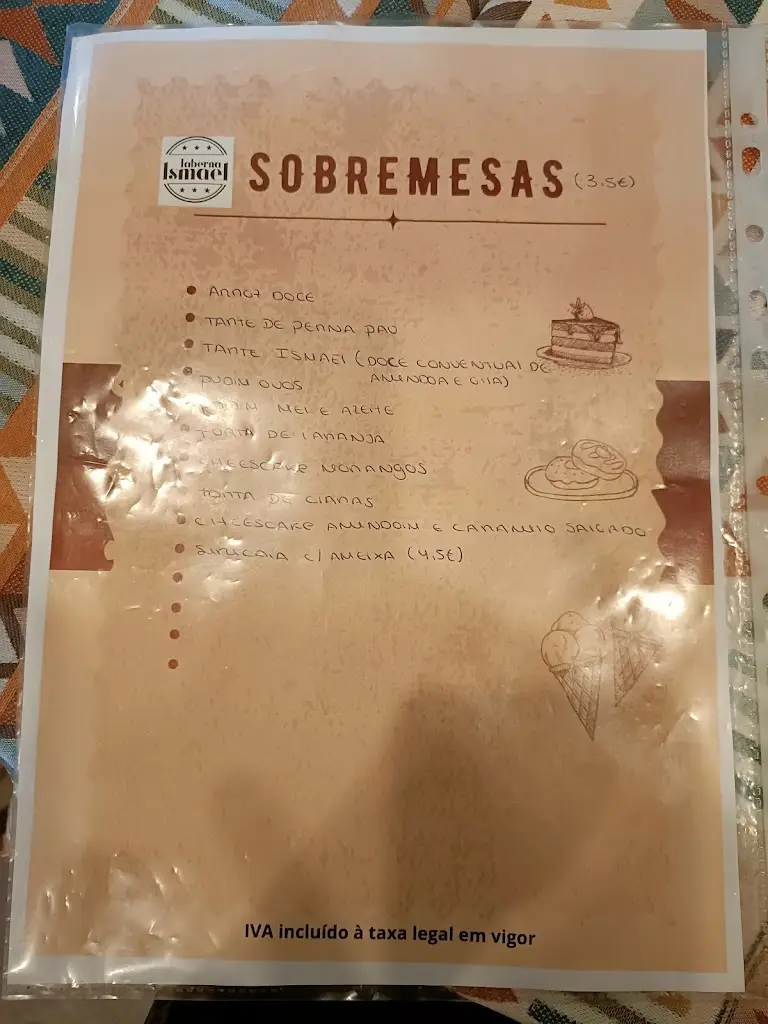 Menu_Taberna Ismael_Aljustrel_immagine_4