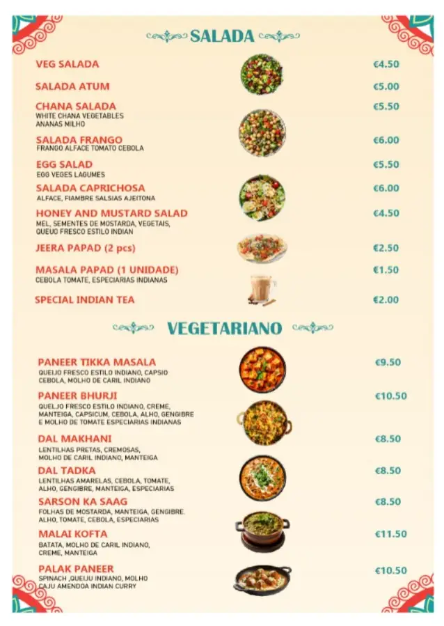 Menu_Patataki restaurants kabab s Indian food_Aljustrel_immagine_1