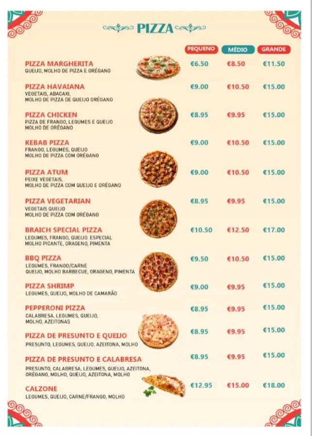 Menu_Patataki restaurants kabab s Indian food_Aljustrel_immagine_3