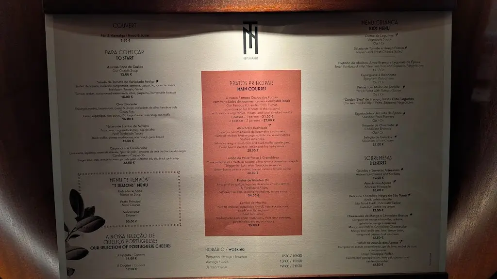 Menu_Restaurante Terra Nostra (Terra Nostra Garden Hotel)_Furnas_immagine_1