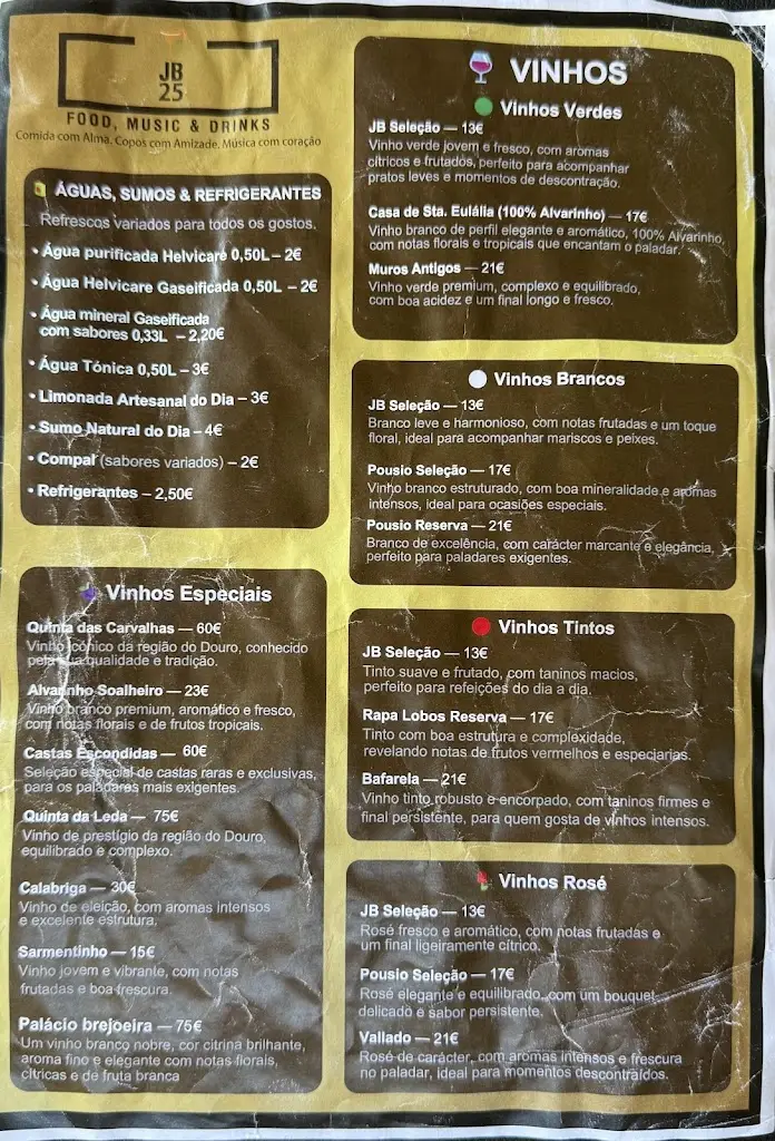 Menu_JB25 Food, Music & Drinks_Valongo_immagine_2