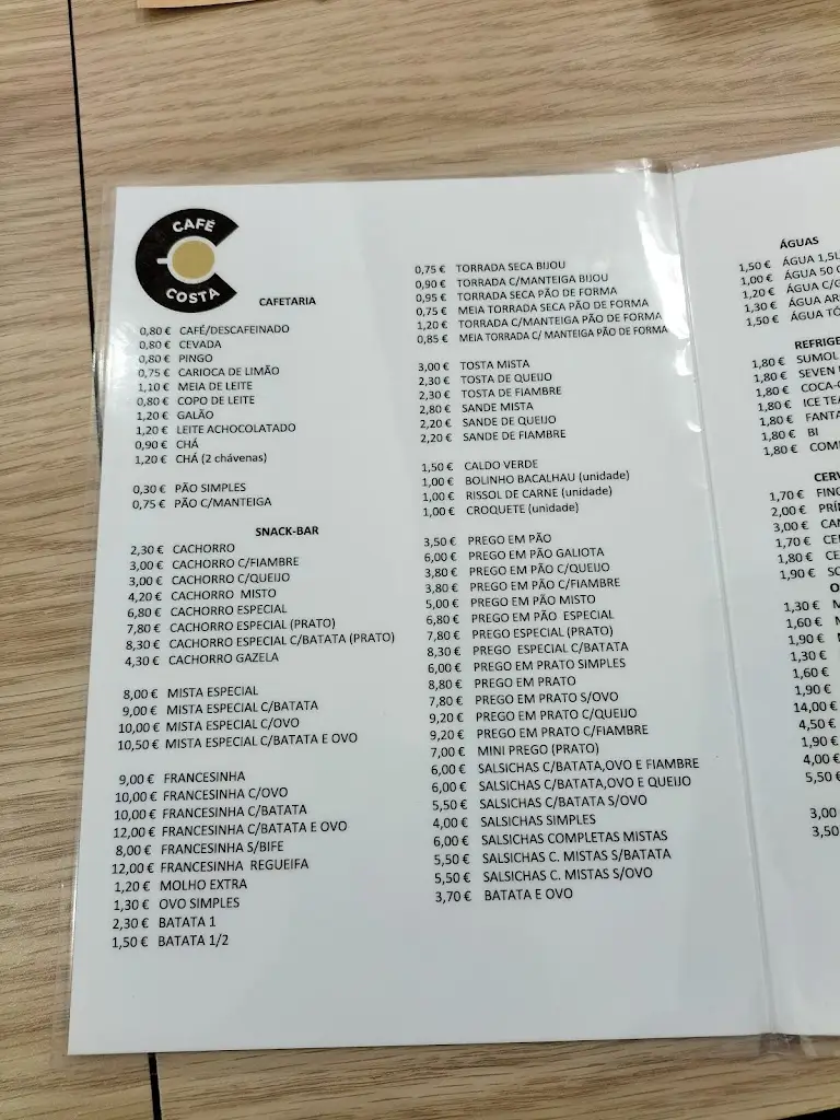 Menu_Café Costa_Valongo_image_1