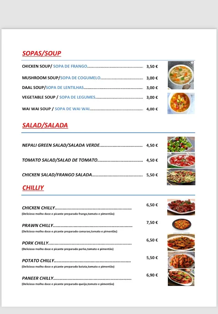 Menu_Himalayan Restaurant & Bar_São Teotónio_imagen_2