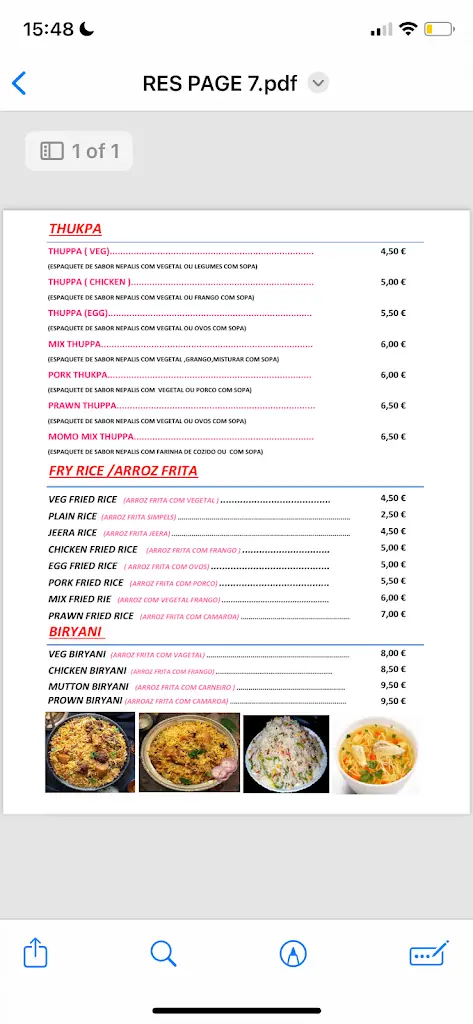 Menu_Himalayan Restaurant & Bar_São Teotónio_imagen_4