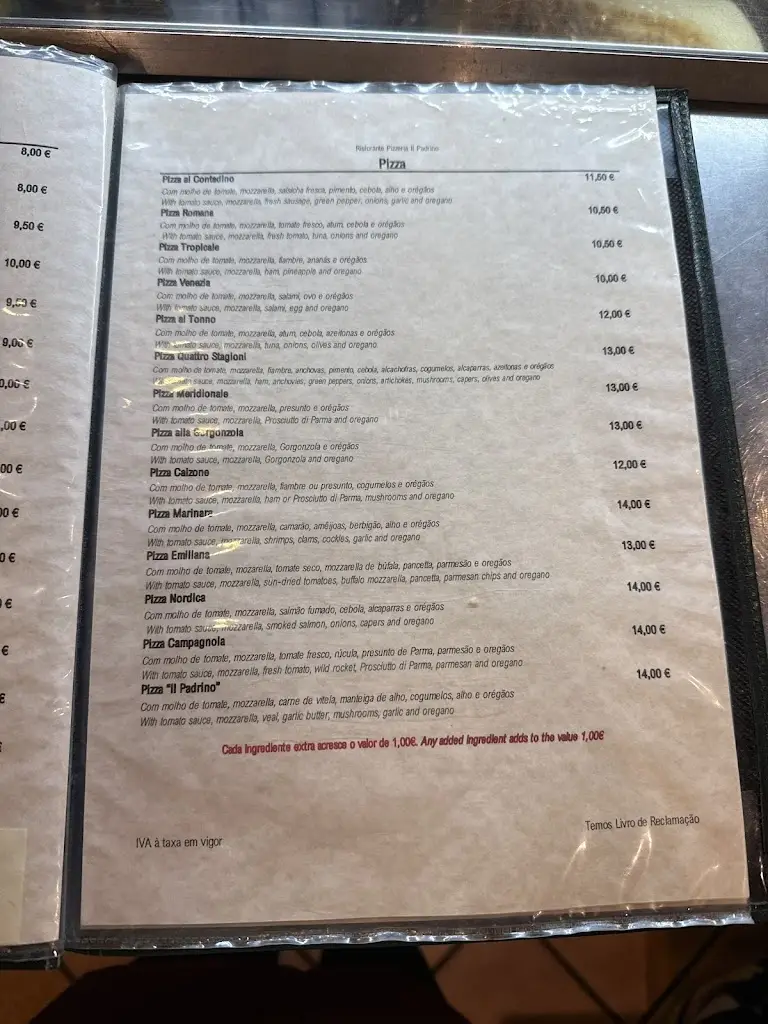 Menu_Pizzeria il Padrino_São Teotónio_immagine_4