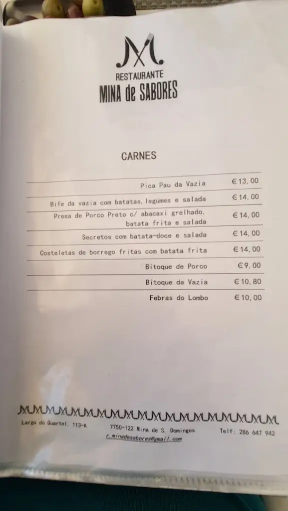 Menu_Mina de Sabores_Minas de São Domingos_imagen_4