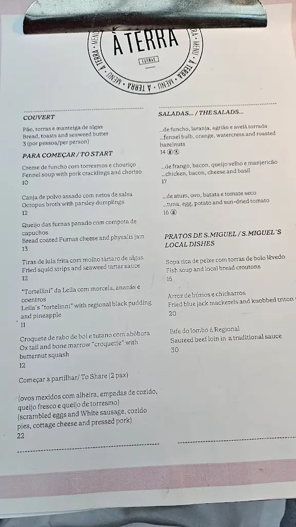 Menu_À Terra Furnas_Furnas_immagine_2