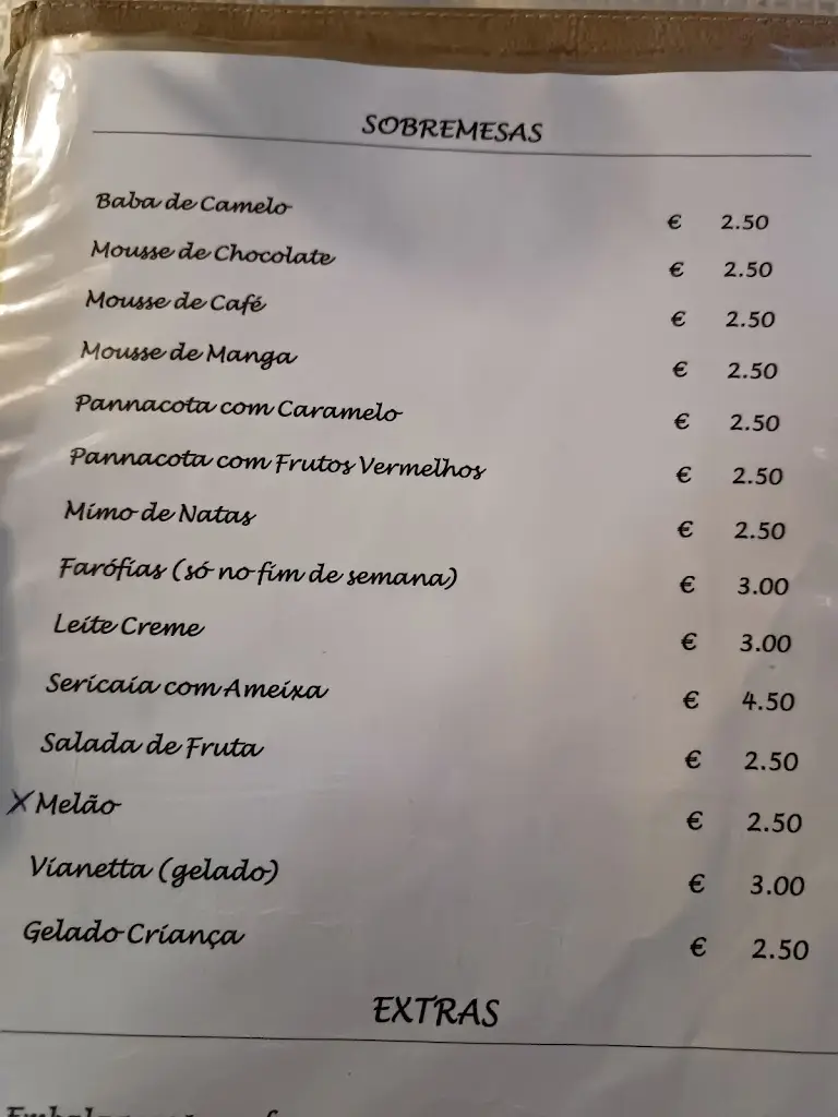 Menu_Restaurante Pizzaria A Paragem_Minas de São Domingos_immagine_2
