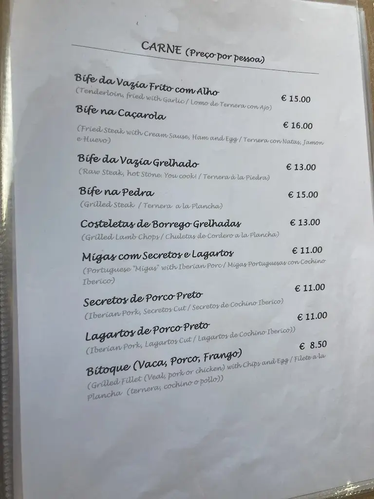 Menu_Restaurante Pizzaria A Paragem_Minas de São Domingos_immagine_4