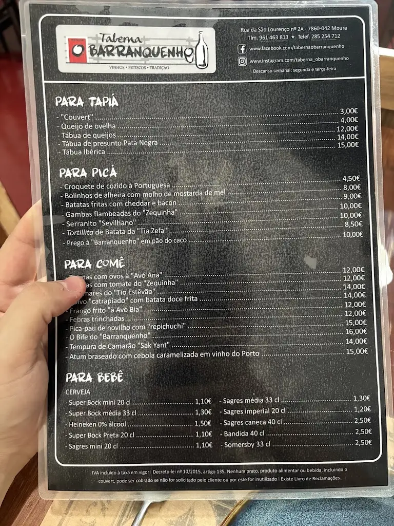 Menu_O Barranquenho_Moura_immagine_1