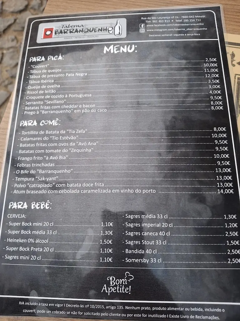 Menu_O Barranquenho_Moura_immagine_3