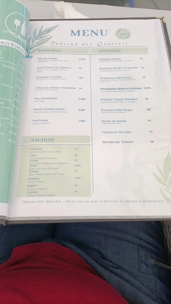 Menu_Taberna dos Quartéis_Moura_immagine_2