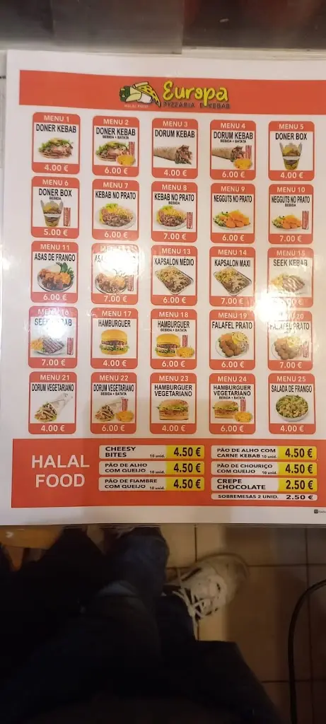 Menu_Europa Restaurante serpa_Serpa_image_1