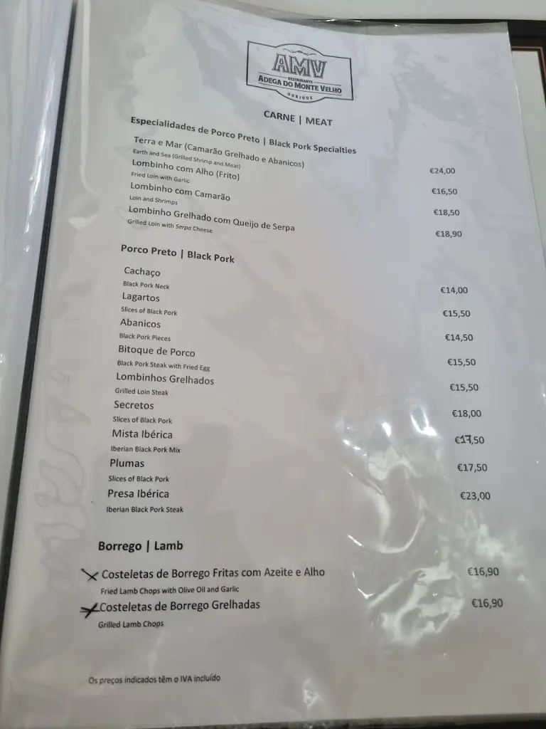 Menu_Restaurante Adega do Monte Velho_Ourique_immagine_2