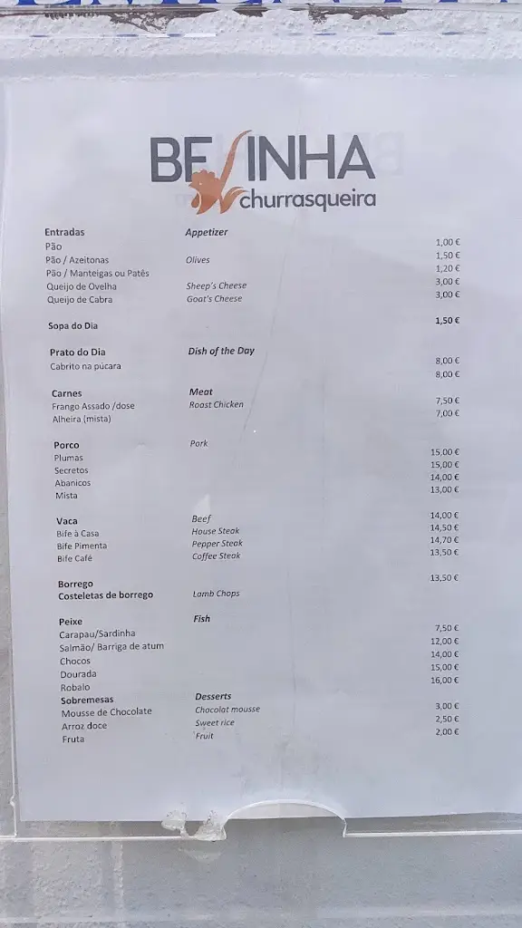 Menu_Churrasqueira Belinha_Ourique_immagine_1