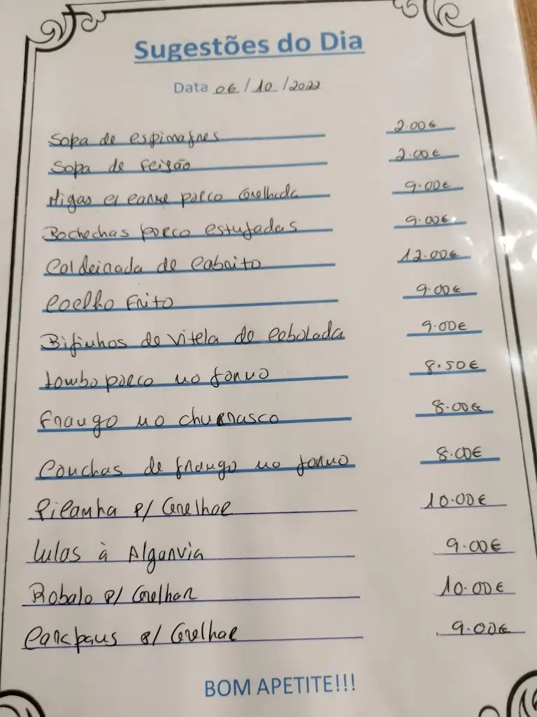 Menu_Restaurante São Silvestre_Ourique_immagine_1