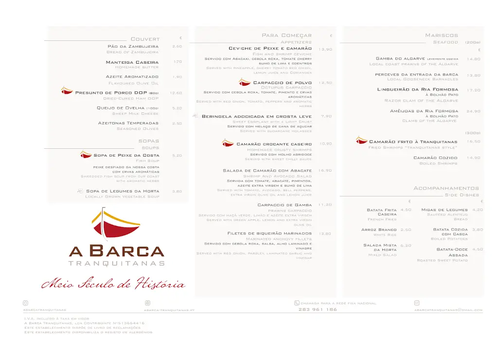 Menu_A Barca Tranquitanas_Zambujeira do Mar_image_1